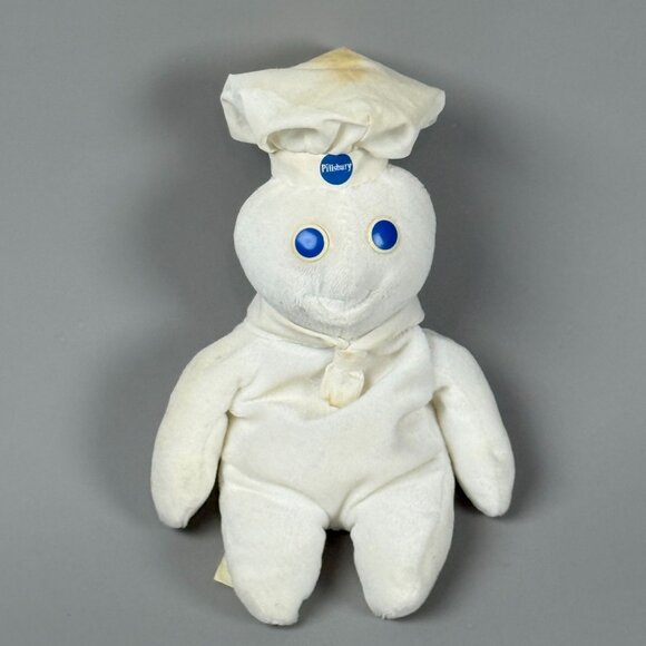 Vintage 1997 Poppin Fresh Pillsbury Doughboy Beanie Baby Soft Plush 8" Mascot - Picture 3 of 8